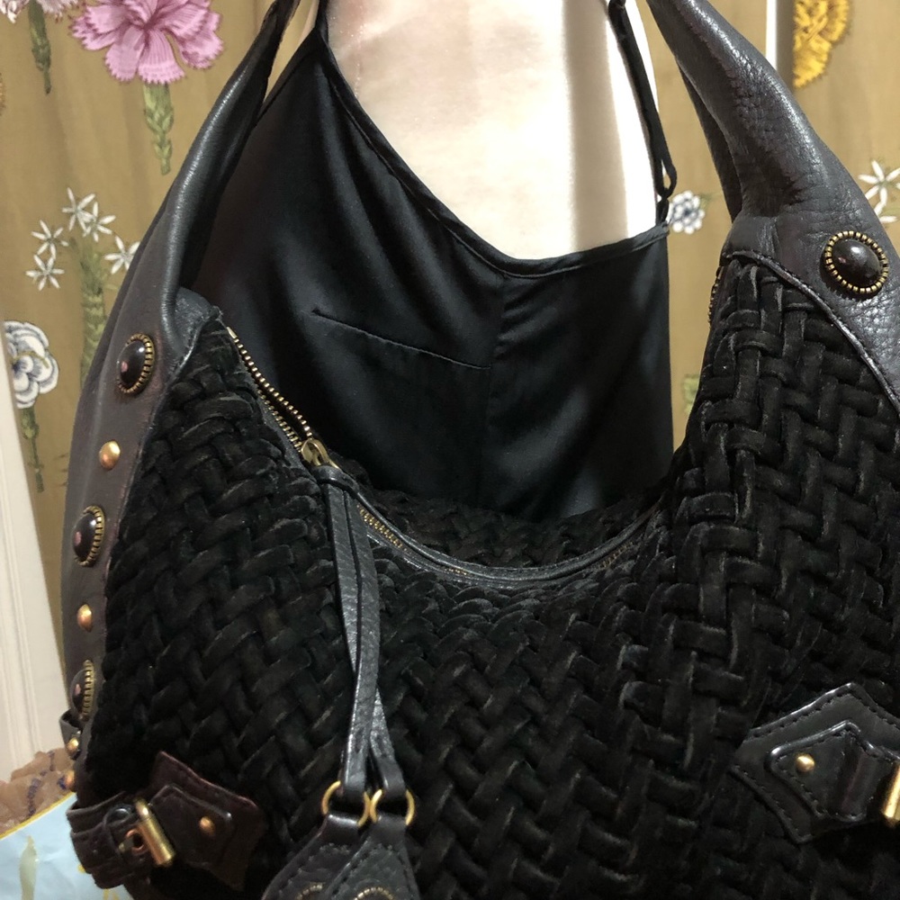 Cole Hana Suede and leather purse
